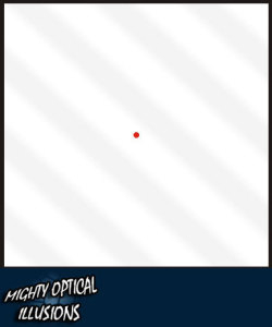 simplyawnya:  Dot - Stare at the red dot long enough, and the grey stripes will disappear. 