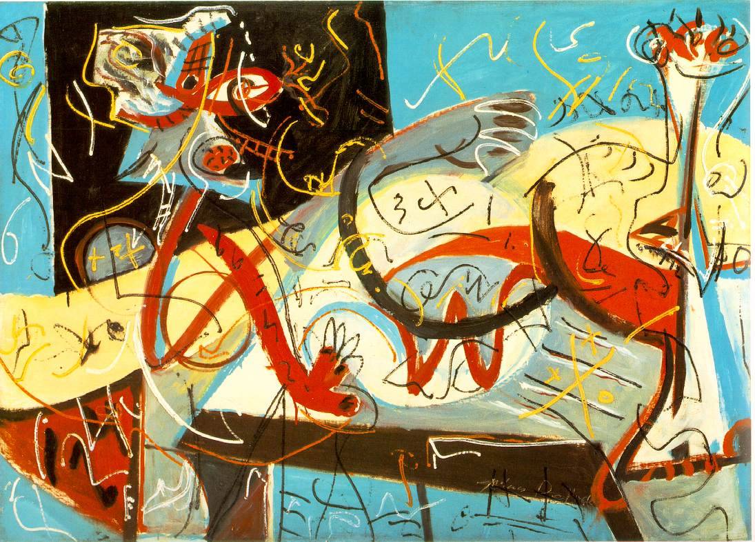 iheartmyart:
“Jackson Pollock, Stenographic Figure, 1942; Oil on canvas, 40 x 56 in; The Museum of Modern Art, New York
Painting is apart of the Abstract Expressionist New York exhibition at MOMA, NYC October 3, 2010–April 25, 2011
”
i’m gonna be in...