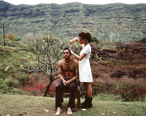 fretting:  haircuts in makaha (by DeMartino) 