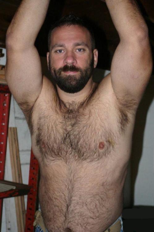 What perfect fur!  What great facial hair!  What muscles!  What nipples!  What an approachable, frie