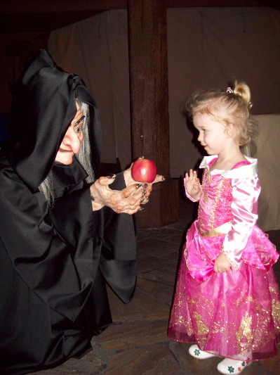 My favorite photo from our Disney weekend.
“No thanks, lady. I know about you and your apples”.