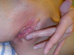 There was a whole lot of frigging going on before this snap was taken! Â This girl has a super neat neat pussy - it almost looks like it&rsquo;s going to be well tight despite being wet as fuck. This is definitely another &ldquo;please&hellip;just the