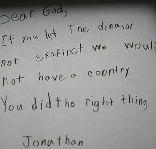Letters from kids to God. adult photos