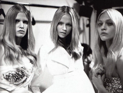 Natasha Poly, Lily Donaldson, And Sasha Pivovarova Backstage Givenchy Spring 2008