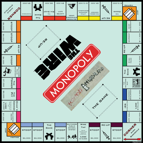 dexterslu:  The Wire Monopoly Board, Amazing.  