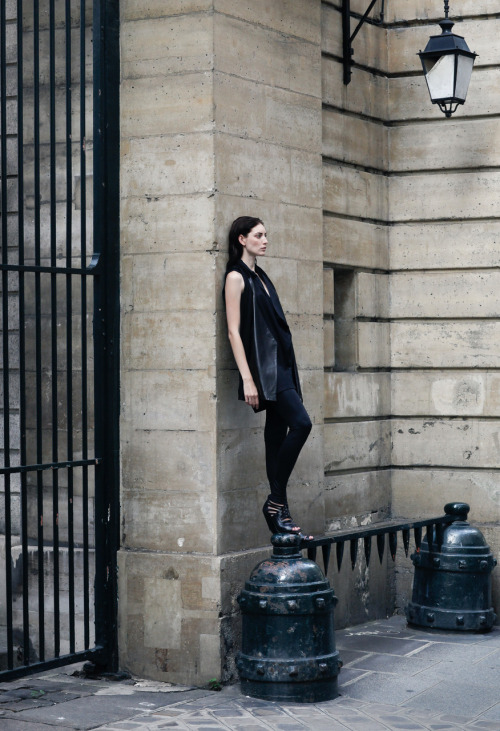 Tatiana Chechetova (New Madison) in SOBAKA Magazine Clothing by Kristina GorinaPhoto by Justin Wu