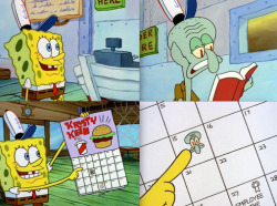 -screencaps:  SpongeBob: Squidward, do you know what today is? Squidward: Annoy Squidward day? SpongeBob: No silly, that’s on the 15th