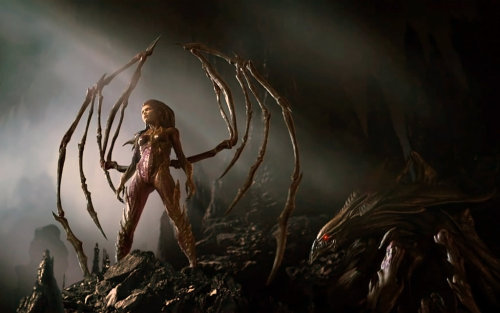 Porn Pics bluedogeyes:  Zerg Kerrigan with her pet