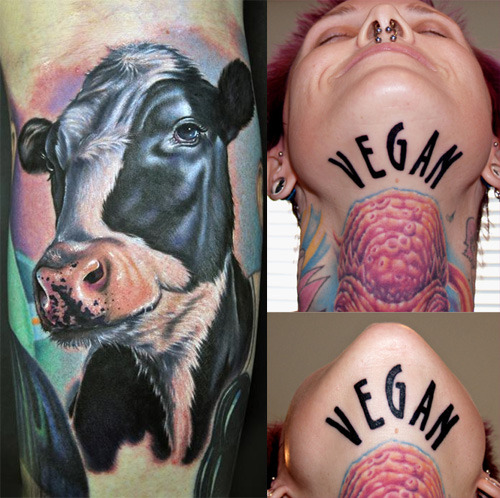 Tatuajes de un vegano.