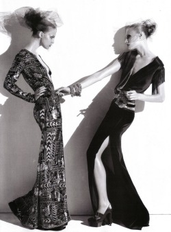 gasstation:  Anna Maria Jagodzinska &amp; Viktoriya Sasonkina photographed by Steven Meisel for Vogue Italy, Oct 2008 