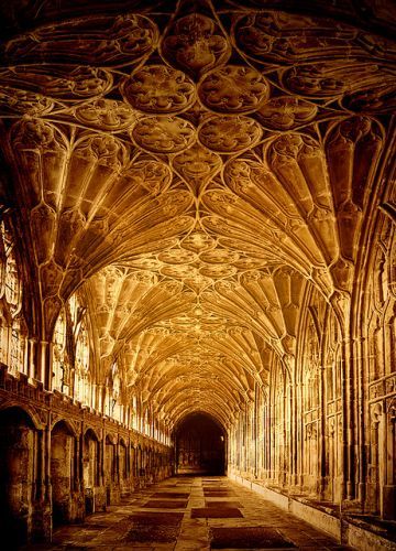 alysian-fields:  Cloisters at Gloucester Cathedral by CowGummy