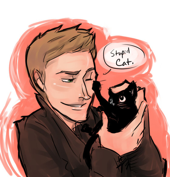 Doodle done in ONTD_Supernatural party that I wanted to color. DEAN WHY YOU SO CUTE