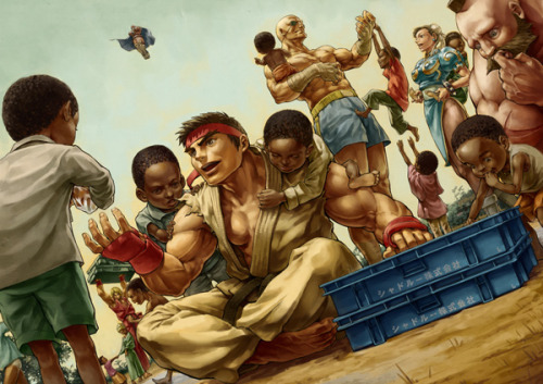 dalithegoat:  Street Fighter invades Africa, racists taking advantage of little kids and the poor…oh wait you said HELPING. I was waaay off.