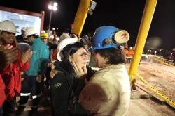 idooodle:  The miners are free. Go Chile! Watch: Rescued miners greeted with cheers, tears  
