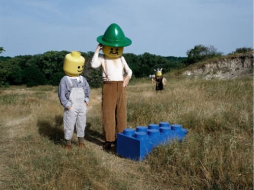 thedailywhat:  Geof Kern. [zeutch.]  holy crap! i should be a lego dude for Halloween!!  too bad idk where to get these!