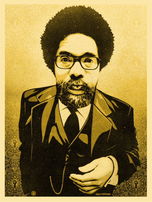 thedailywhat:  Screenprint of the Day: “Cornel West” by Shepard Fairey and Glen E. Friedman. 18” x 24” limited edition screenprint (run of 450). Signed by Shepard Fairey, Glen E. Friedman, and Cornel West. ๠. [obeygiant.] 