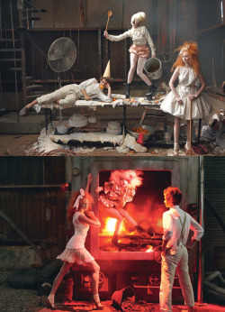 Fuckyeahgirlcrush:  Lily Cole, Andrew Garfield And Lady Gaga In ‘Hansel And Gretel’