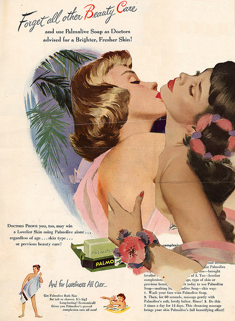 ginormouspotato:fuckyeahlesbianliterature:Queering of two vintage ads.@saffronsugar !Gotta get me so