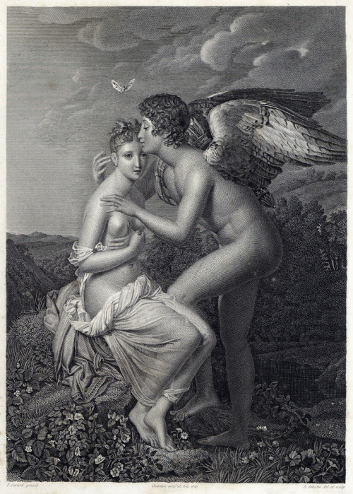 oldbookillustrations: Love and Psyche. From a painting by François Gérard, from L&rsqu