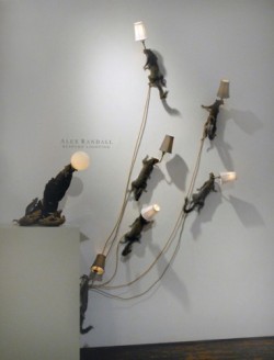 I saw these squirrel wall lamps today at