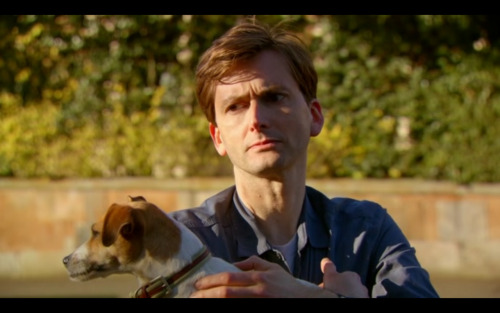 poet-laureate:  gingerandnotrude:  It’s David Tennant with a puppy. Your LIFE is invalid.  CUTEEEE 