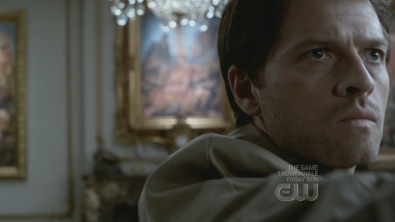 speakingofnonsequiturs:  Focused Cas paints with blood  DAT NOSTRIL FLAIR. o Cas,