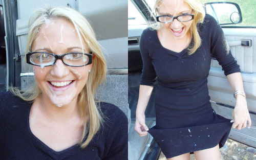 cumshotlovers:  She looks so happy and cute.