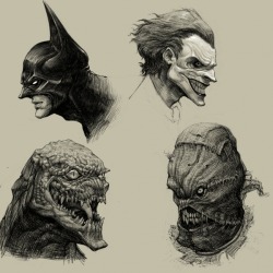 charlesabrock:  Batman sketches by Richard Michaud. 