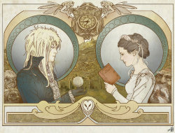 lady-stardustt:  deviantart  Oh. My. God. ART NOUVEAU   LABYRINTH?! = I NEED THIS