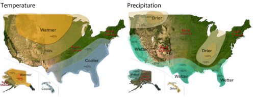 2009 Winter Outlooks for Temperature (left) and Precipitation (right) issued by NOAA’s Climate Prediction Center on October 15, 2009.
Bitter cold temperatures and blizzards of historic proportions prompted the questions: Why were there so many...