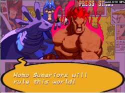 Bison2Winquote:  - Magneto, X-Men Vs. Street Fighter (Capcom) 