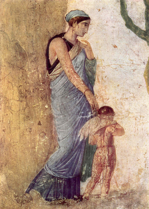 missfolly:Pompeian fresco of ‘Venus and Cupid Punished’ by anonymous artist