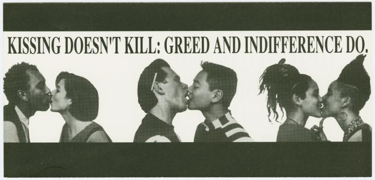 mekhismind:  “Kissing Doesn’t Kill&ldquo; (Black and white postcard) from