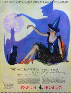 mothgirlwings:  Ipswich hosiery for the modern witch - c. 1927