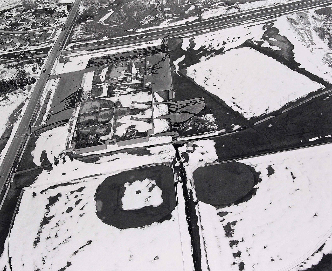 Anoka High School&rsquo;s playing fields, Anoka, Minnesota photo by Frank W.