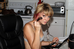 Model, Jessica Getting Ready In My Kitchen.