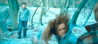 Hermione hitting Ron