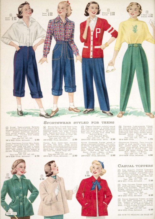 ~ Simpson&rsquo;s Spring and Summer Catalog, 1952 via Library and Archives Canada(click to enlar