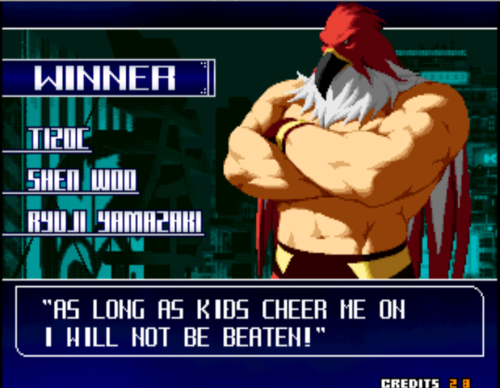 bison2winquote - - Tizoc the Griffon, King of Fighters 2003...