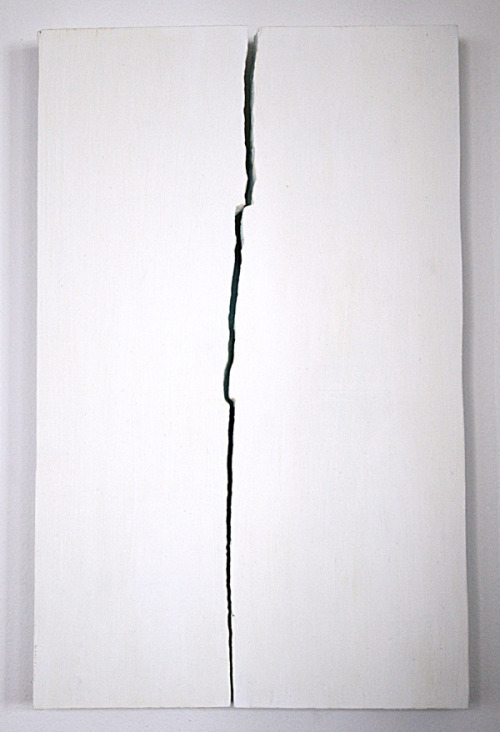 White Crack #1 (oil on blue foam) by Alex Perweiler