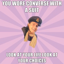 advicedoctor:  You wore converse with a suit.