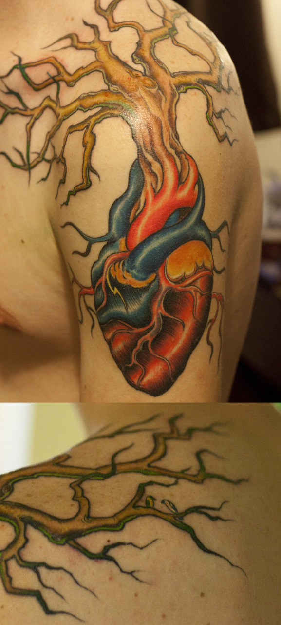 fuckyeahtattoos:  http://bloodfleshandbones.tumblr.com This picture was taken after