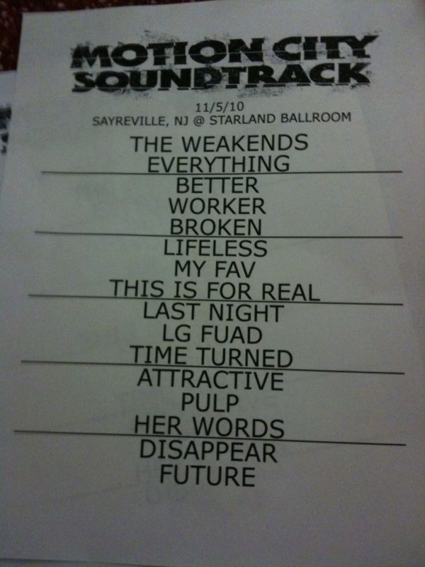 This was the show I was at :&rsquo;)