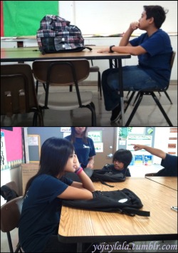Blankturtle:  Yojaylala:  See That Boy? Sitting All Alone, No Partner In The Class,