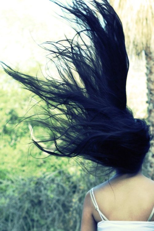 i whip my hair back and forth.