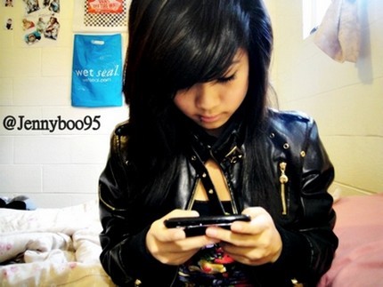 jennyboo95:  - Do you ever sit there and wait for my texts?, like I do to yours ? 