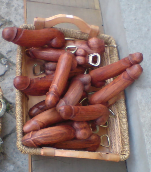 Wooden Dildo - Oh Yes. Wooden Dildo Bottle adult photos