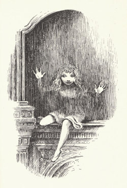 suicideblonde:  Alice climbing through the looking glass (1946) by Mervyn Peake 