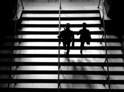 black-and-white:  Stairway at the Boston