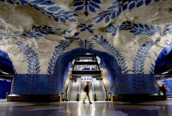 travelthisworld:  The Stockholm Metro, Stockholm, Sweden by Stuart Robertson Reynolds 